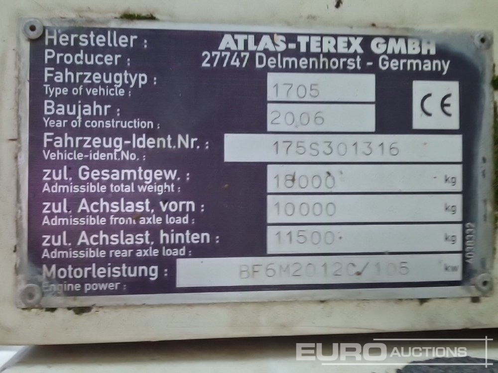 Escavadeira de rodas 2006 Atlas-Terex 1705: foto 36 Escavadeira de rodas 2006 Atlas-Terex 1705: foto 36