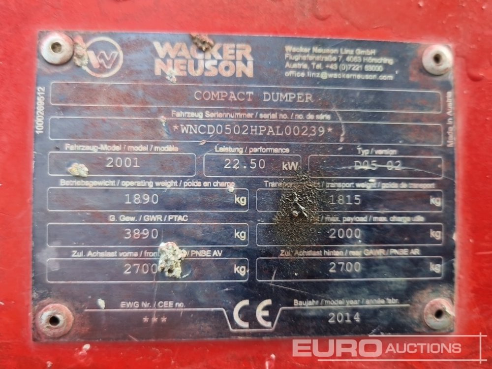 Tombador 2014 Wacker Neuson 2001: foto 25