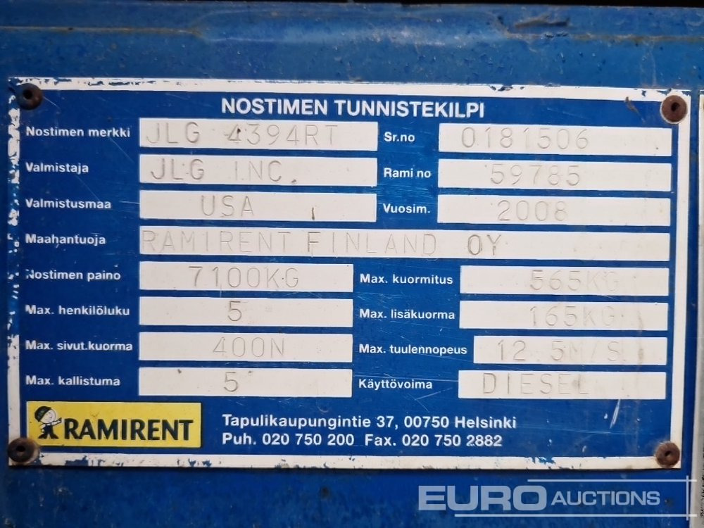 Plataforma aérea JLG 4394RT: foto 27