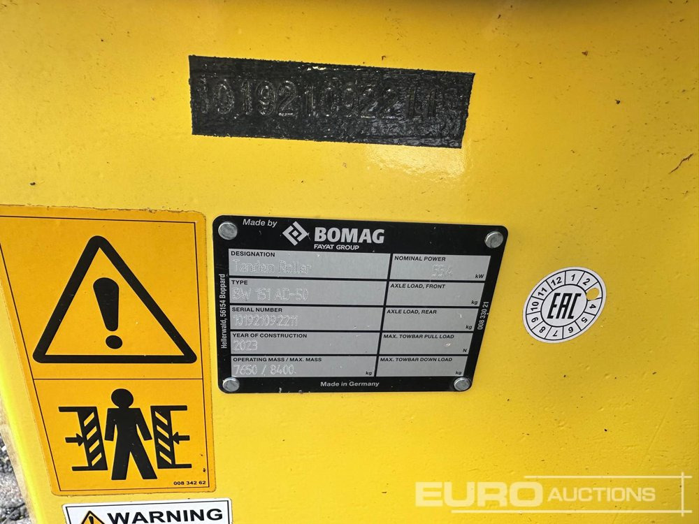 Unused Bomag BW151 AD-50 - Rolo: foto 2 Unused Bomag BW151 AD-50 - Rolo: foto 2