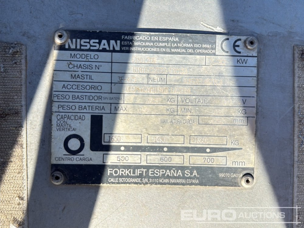 Empilhadeira elétrica 2010 Nissan G1N1L20Q: foto 26 Empilhadeira elétrica 2010 Nissan G1N1L20Q: foto 26