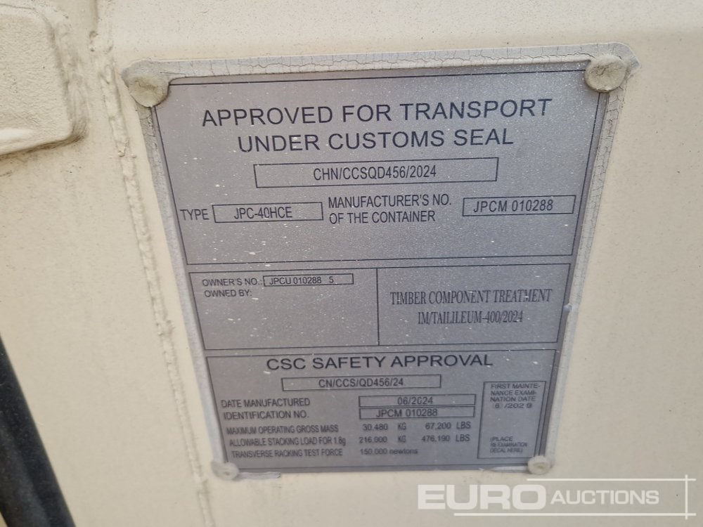 2025 40' x 8' High Cube Container, 4 Side Doors, 1 End Door - Contêiner marítimo: foto 5 2025 40' x 8' High Cube Container, 4 Side Doors, 1 End Door - Contêiner marítimo: foto 5