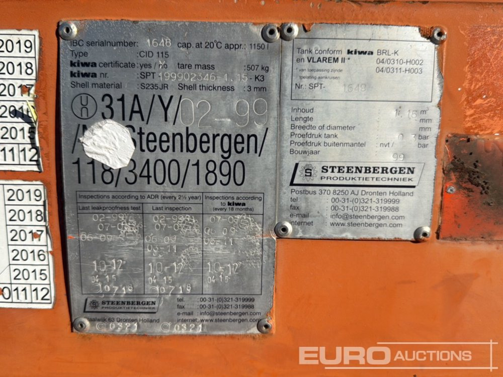 Steenbergen 1150 Litre - Depósito de armazenamento: foto 5 Steenbergen 1150 Litre - Depósito de armazenamento: foto 5