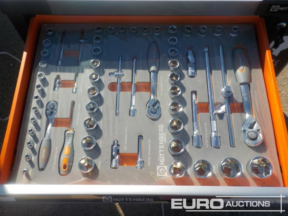 Equipamento para oficina Unused Huttenberg Tools Trolley, 220Pcs, Complete with Tools, 6 Drawers  / Carro Porta Herramientas Completo, 6 Cajones: foto 8