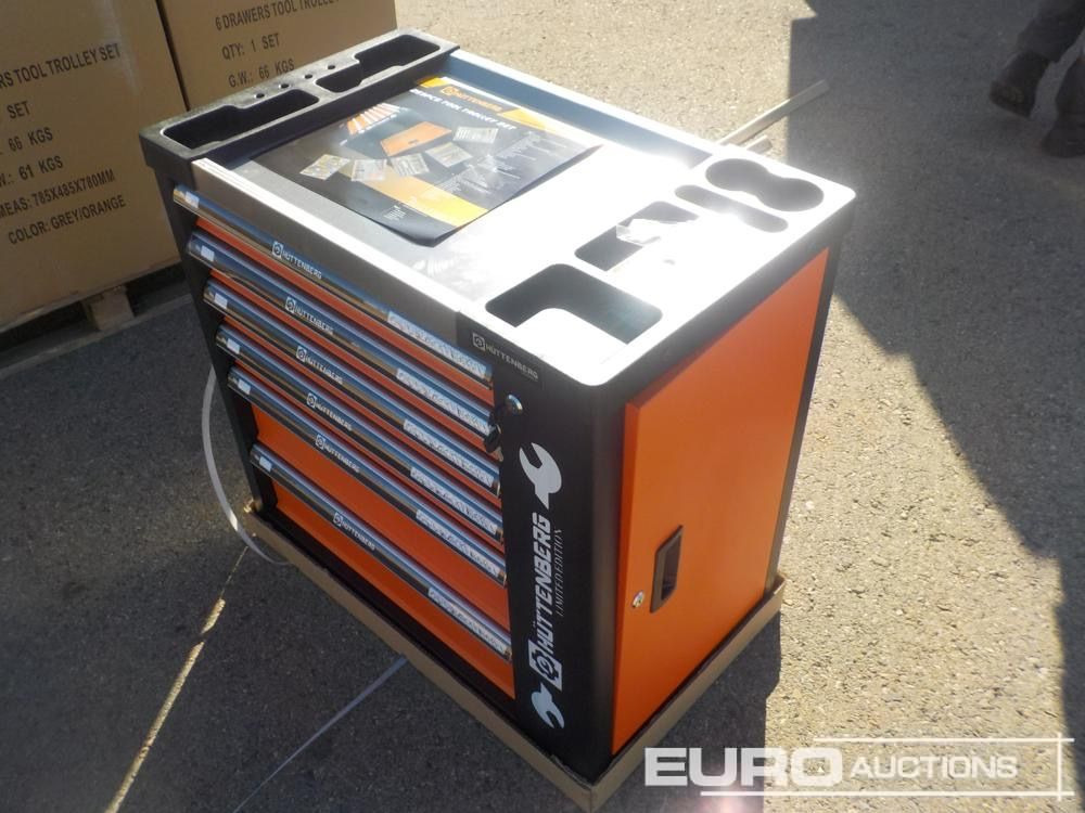 Equipamento para oficina Unused Huttenberg Tools Trolley, 220Pcs, Complete with Tools, 6 Drawers  / Carro Porta Herramientas Completo, 6 Cajones: foto 6