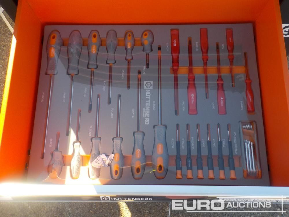 Equipamento para oficina Unused Huttenberg Tools Trolley, 220Pcs, Complete with Tools, 6 Drawers  / Carro Porta Herramientas Completo, 6 Cajones: foto 13