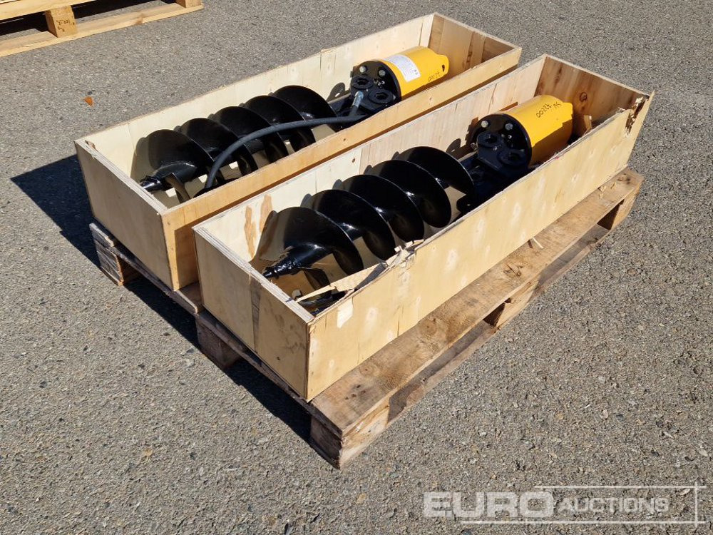 Unused KV200 Auger to suit Mini Excavator (2 of) / Ahoyador (2 of) - Perfurador de solo de Mini escavadeira: foto 1 Unused KV200 Auger to suit Mini Excavator (2 of) / Ahoyador (2 of) - Perfurador de solo de Mini escavadeira: foto 1