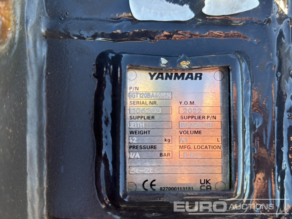 Balde nuevo Yanmar Digging Bucket GGT120BA40450T to suit 1.5-2 Ton Excavator (S/Ns 1106289, 1160283, 1160280) (3 of): foto 6 Balde nuevo Yanmar Digging Bucket GGT120BA40450T to suit 1.5-2 Ton Excavator (S/Ns 1106289, 1160283, 1160280) (3 of): foto 6