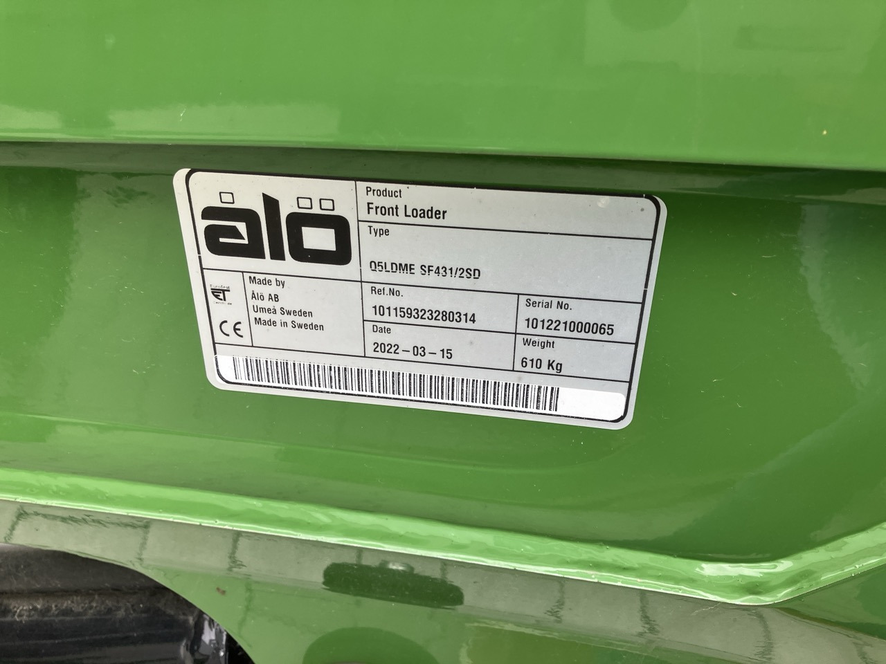 Alö Frontlader Q5 LDM EURO - Carregador frontal para o trator: foto 2 Alö Frontlader Q5 LDM EURO - Carregador frontal para o trator: foto 2