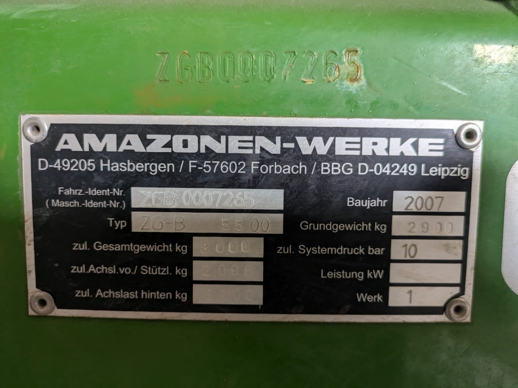 Amazone ZGB 5500 - Pulverizador agricola: foto 4 Amazone ZGB 5500 - Pulverizador agricola: foto 4