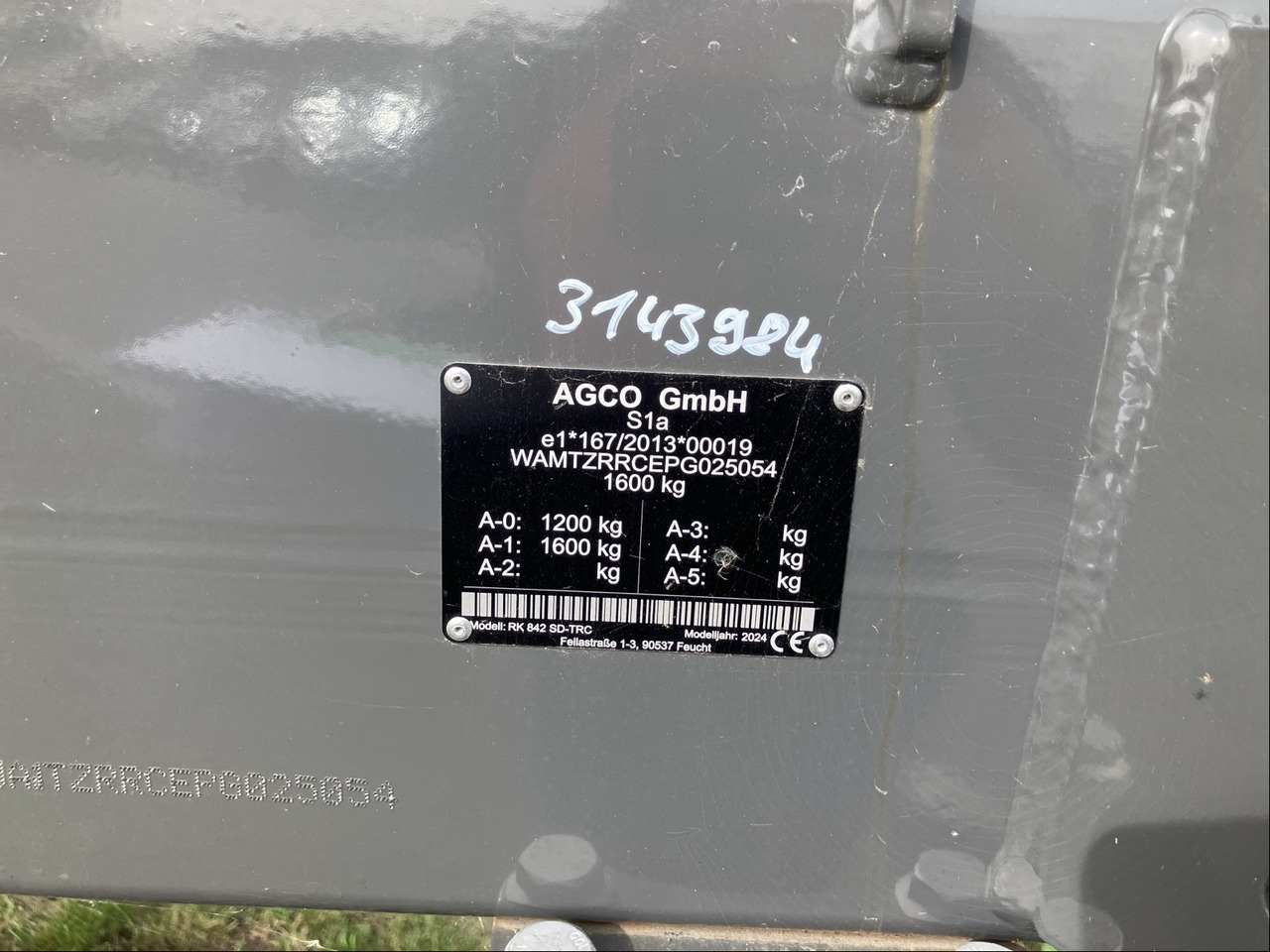 Massey Ferguson RK 842 SD-TRC - Ancinho enleirador: foto 2 Massey Ferguson RK 842 SD-TRC - Ancinho enleirador: foto 2