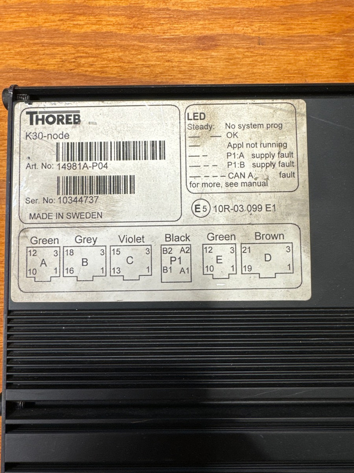 THOREB K30 NODE 14981A P04 - Sistema elétrico de Caminhão: foto 2 THOREB K30 NODE 14981A P04 - Sistema elétrico de Caminhão: foto 2