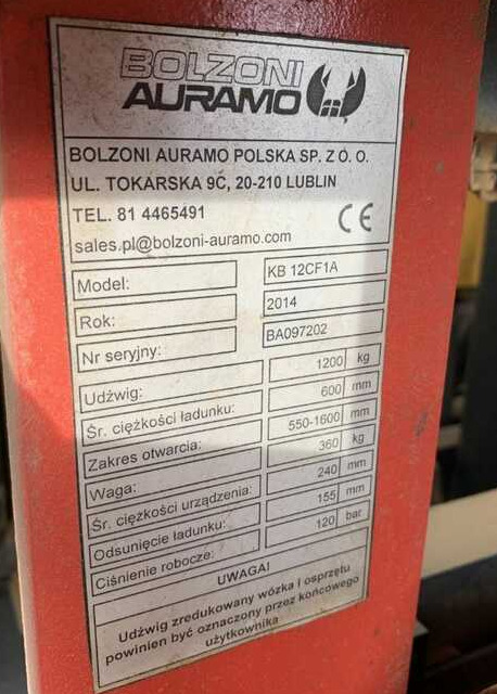 Bolzoni KB12CF1A, Kartonklammer - Grampo de Equipamento de movimentação: foto 3 Bolzoni KB12CF1A, Kartonklammer - Grampo de Equipamento de movimentação: foto 3