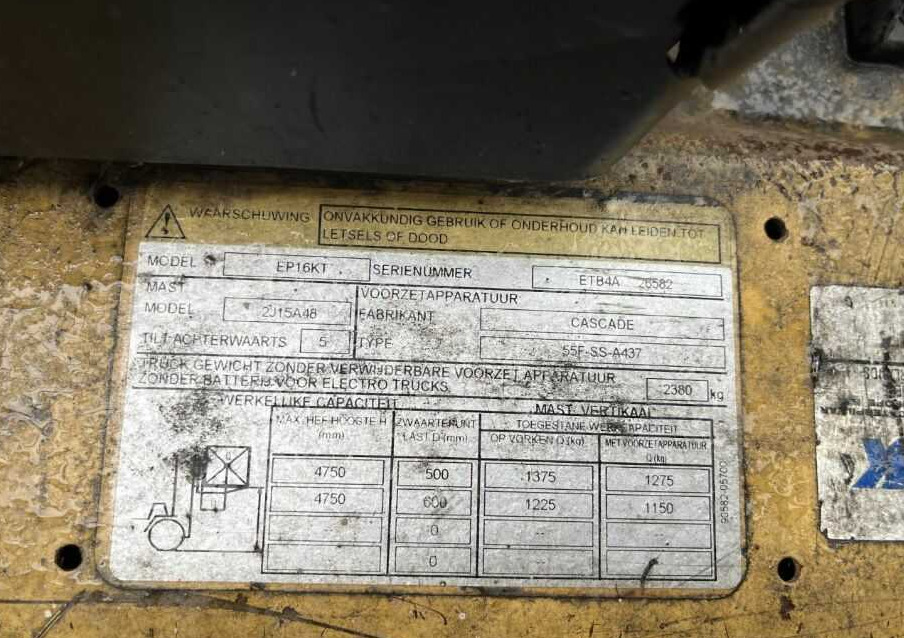 CAT Lift Trucks EP16KT - Empilhadeira elétrica: foto 5 CAT Lift Trucks EP16KT - Empilhadeira elétrica: foto 5