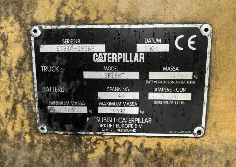 CAT Lift Trucks EP16KT - Empilhadeira elétrica: foto 4 CAT Lift Trucks EP16KT - Empilhadeira elétrica: foto 4