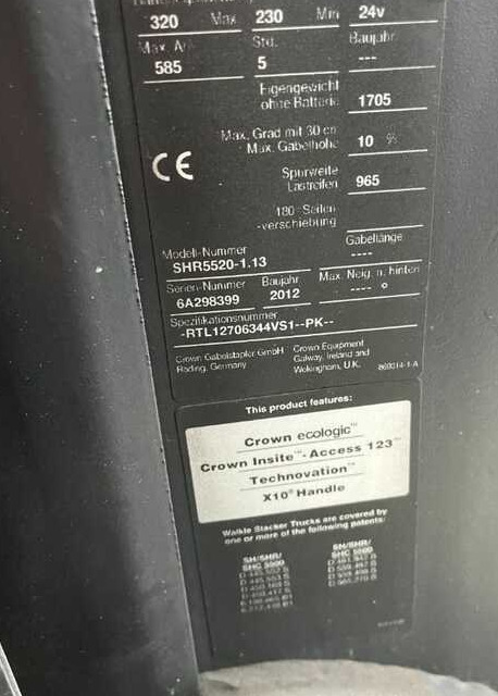 Crown SHR5520-1.13 - Stacker: foto 4 Crown SHR5520-1.13 - Stacker: foto 4