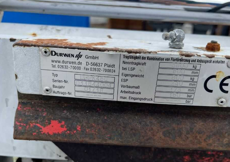 Durwen DRPK45C - Garfos de Empilhadeira: foto 5 Durwen DRPK45C - Garfos de Empilhadeira: foto 5