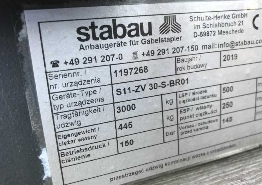 Stabau S11-ZV-30-S-BR01 - Equipamento: foto 1 Stabau S11-ZV-30-S-BR01 - Equipamento: foto 1