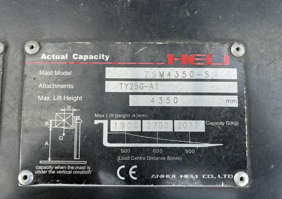 Heli CPD25 - Empilhadeira elétrica: foto 5 Heli CPD25 - Empilhadeira elétrica: foto 5