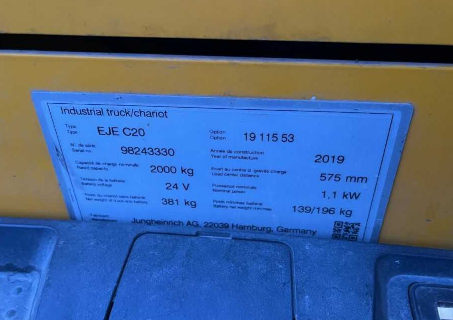 Porta-palete Jungheinrich EJEC20: foto 6