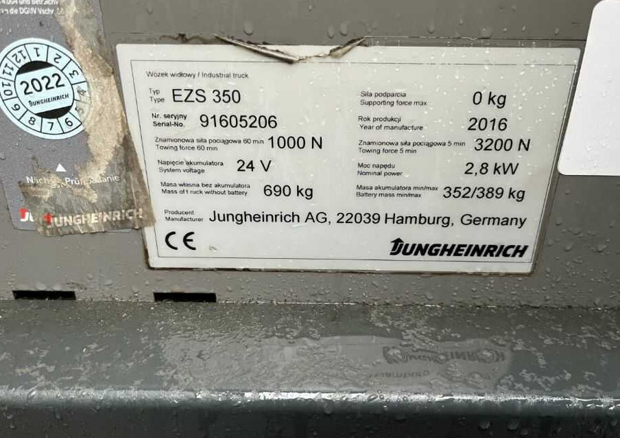 Jungheinrich EZS350 - Trator elétrics: foto 4 Jungheinrich EZS350 - Trator elétrics: foto 4