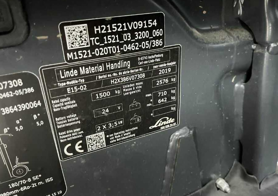Linde E15-01 - Empilhadeira elétrica: foto 1 Linde E15-01 - Empilhadeira elétrica: foto 1