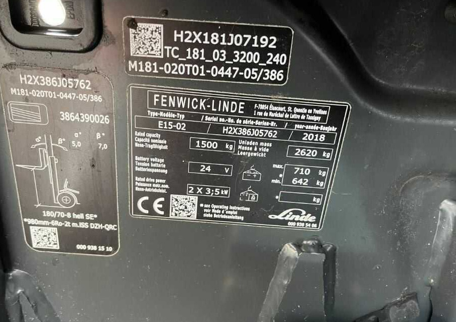 Linde E15-02 - Empilhadeira elétrica: foto 4 Linde E15-02 - Empilhadeira elétrica: foto 4