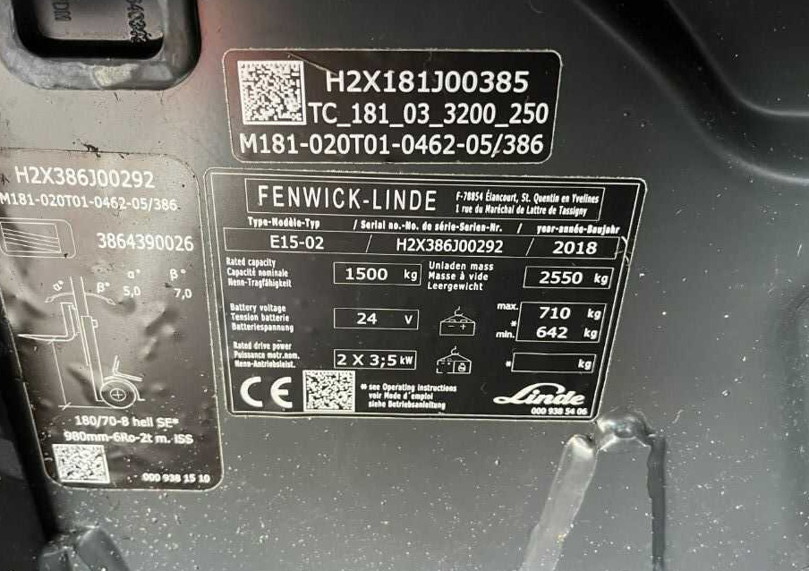 Linde E15-02 - Empilhadeira elétrica: foto 4 Linde E15-02 - Empilhadeira elétrica: foto 4
