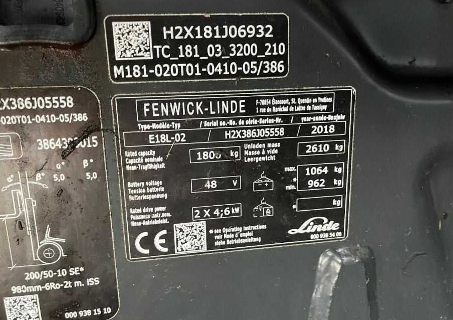 Linde E18L-02 - Empilhadeira elétrica: foto 4 Linde E18L-02 - Empilhadeira elétrica: foto 4