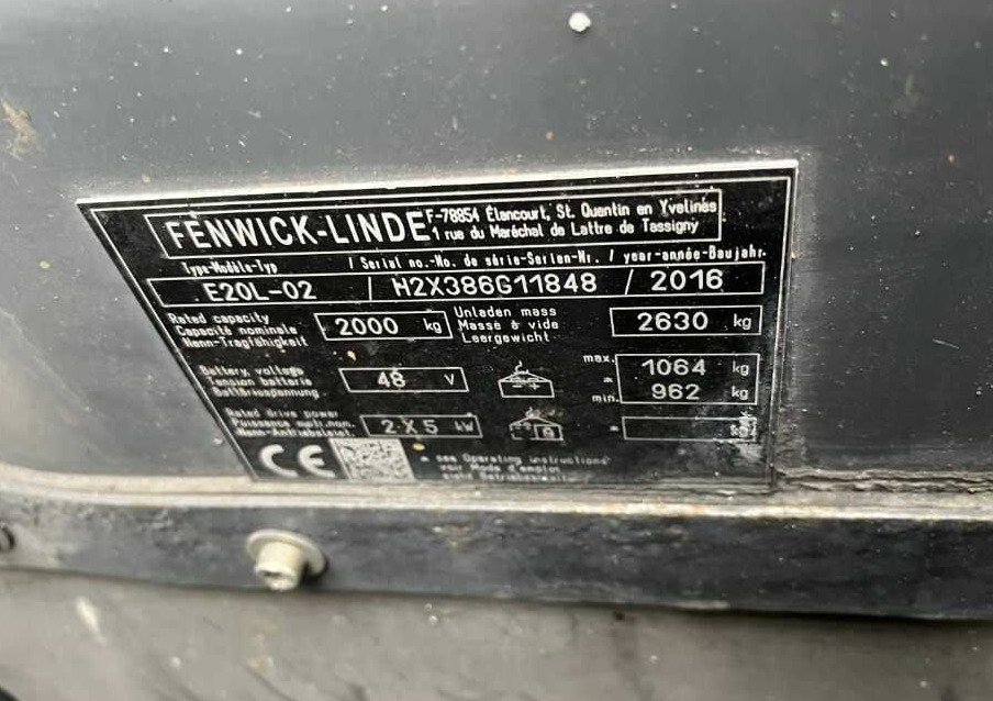 Linde E20L-02 - Empilhadeira elétrica: foto 4 Linde E20L-02 - Empilhadeira elétrica: foto 4