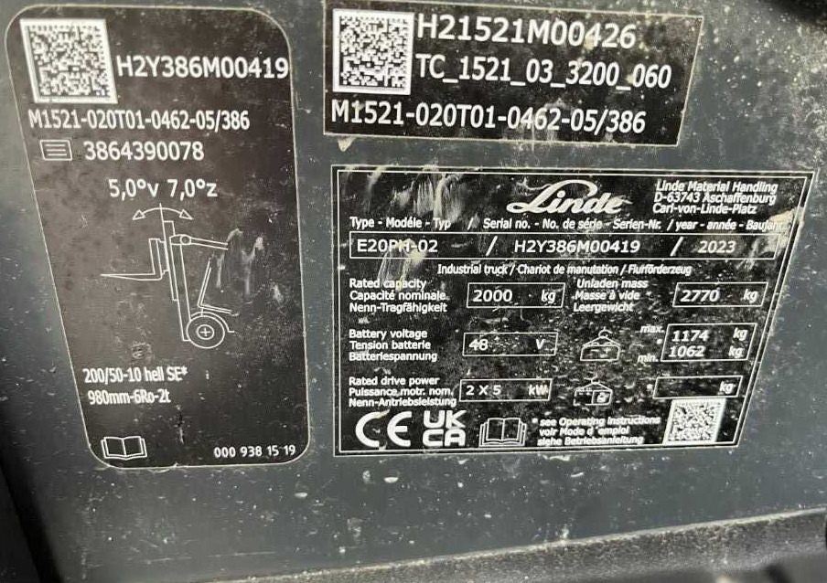 Linde E20PH-02 - Empilhadeira elétrica: foto 4 Linde E20PH-02 - Empilhadeira elétrica: foto 4