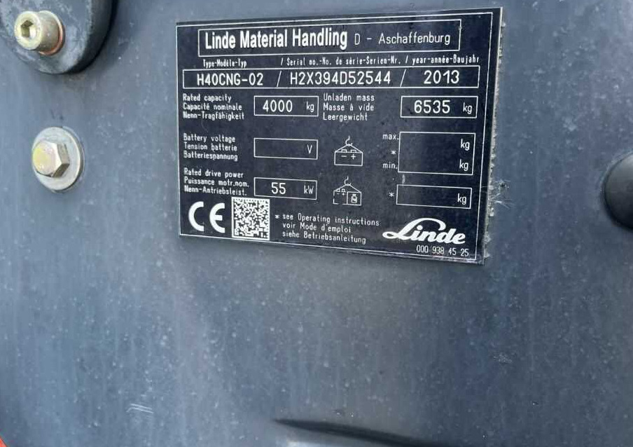 Linde H40CNG-02 - Empilhadeira a gás: foto 4 Linde H40CNG-02 - Empilhadeira a gás: foto 4