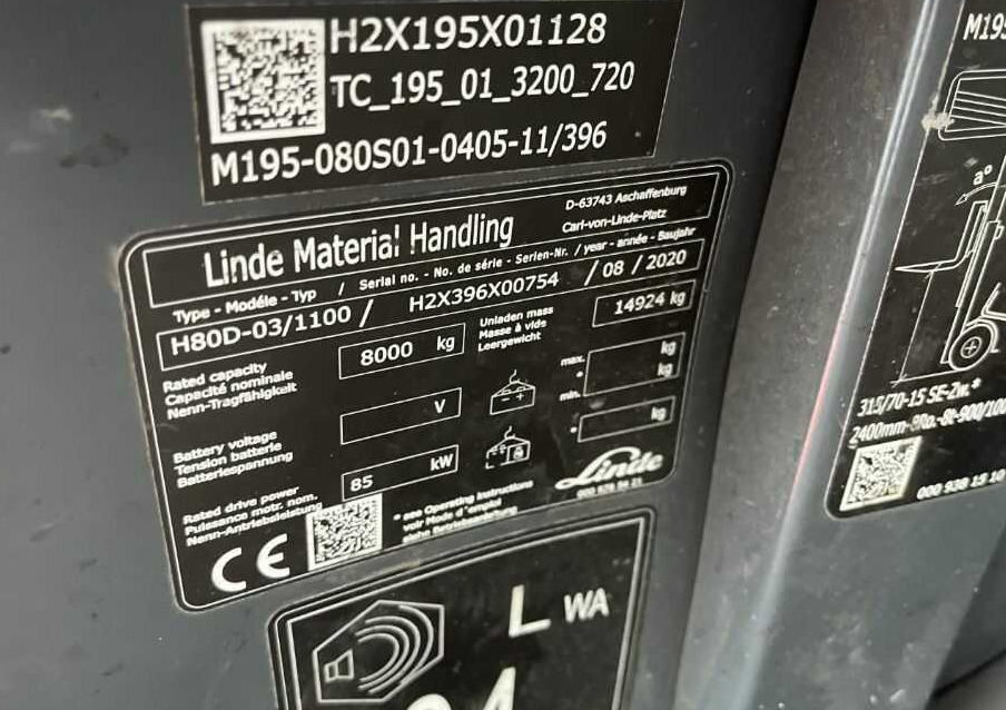 Linde H80D-03/1100 - Empilhadeira a diesel: foto 4 Linde H80D-03/1100 - Empilhadeira a diesel: foto 4