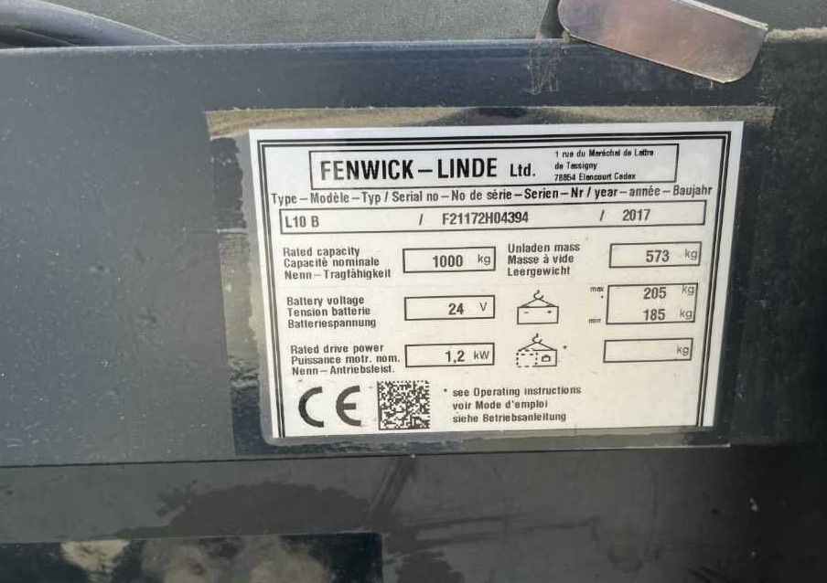Linde L10B - Stacker: foto 4 Linde L10B - Stacker: foto 4