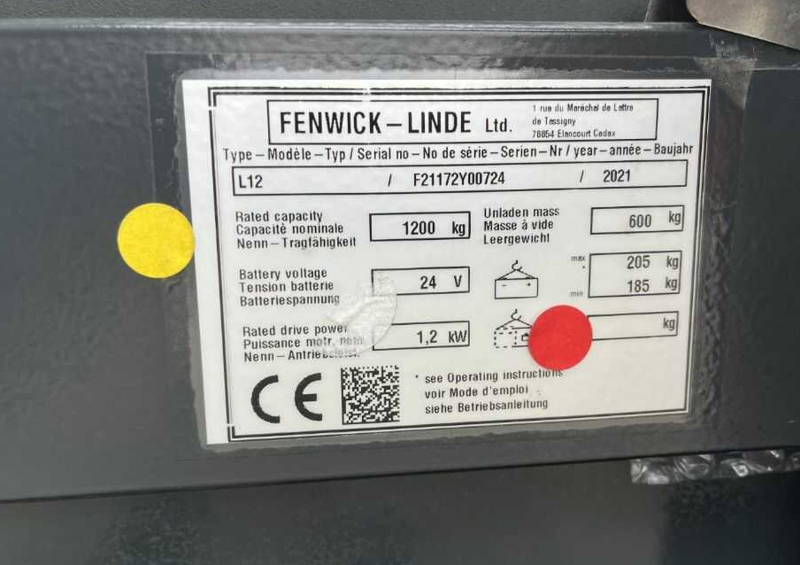 Linde L12 - Stacker: foto 4 Linde L12 - Stacker: foto 4