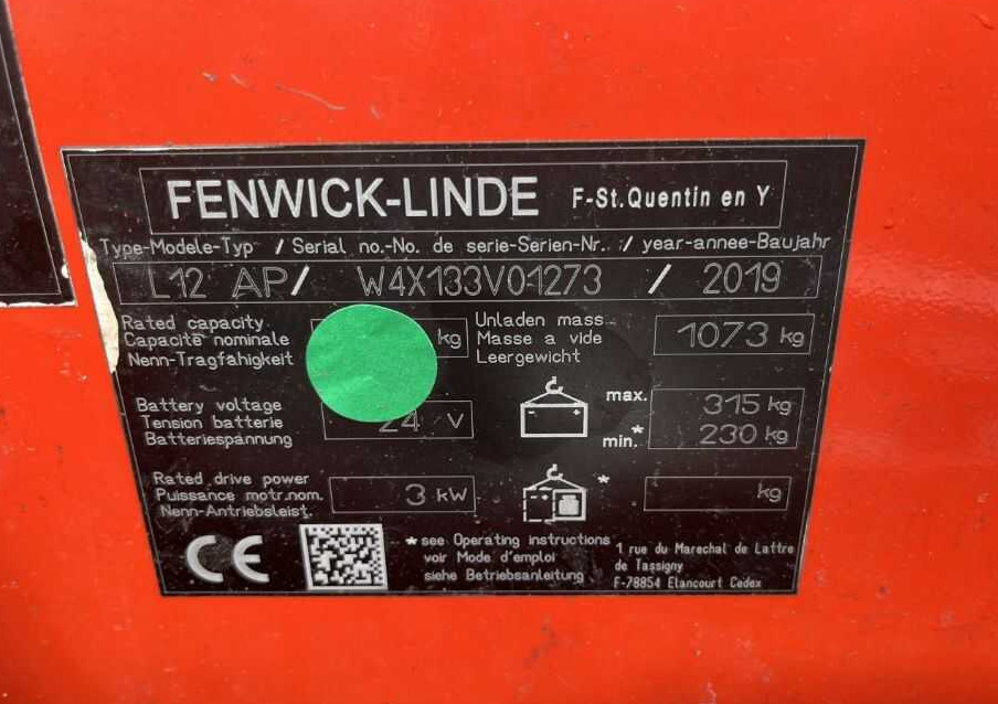Linde L12AP - Stacker: foto 4 Linde L12AP - Stacker: foto 4