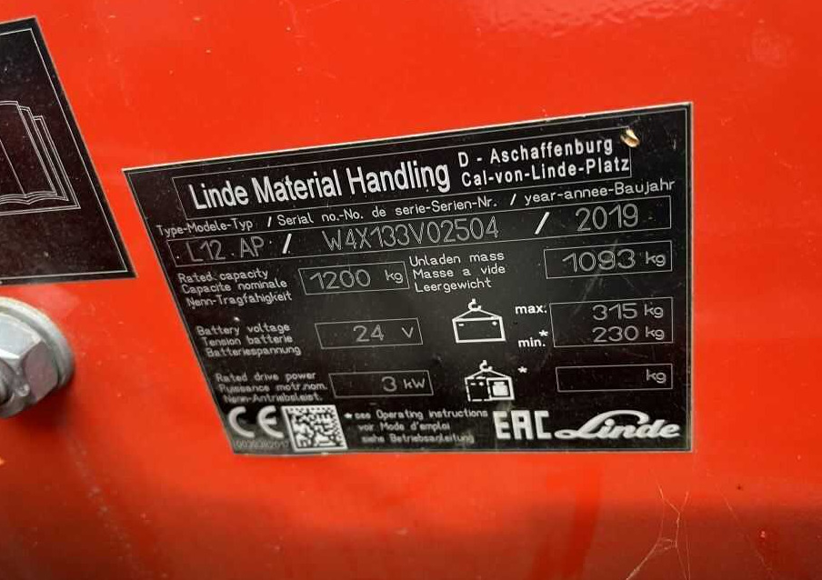 Linde L12AP - Stacker: foto 4 Linde L12AP - Stacker: foto 4