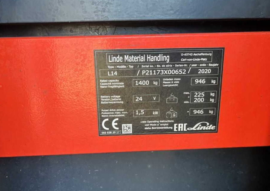 Linde L14 - Stacker: foto 4 Linde L14 - Stacker: foto 4