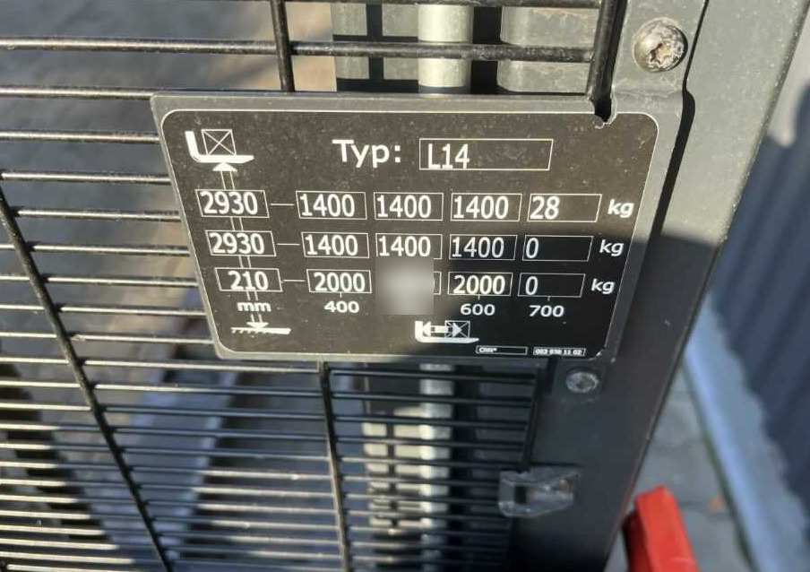 Linde L14 - Stacker: foto 5 Linde L14 - Stacker: foto 5