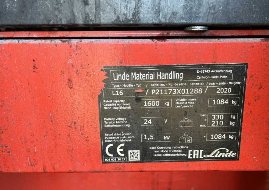 Linde L16 - Stacker: foto 5 Linde L16 - Stacker: foto 5