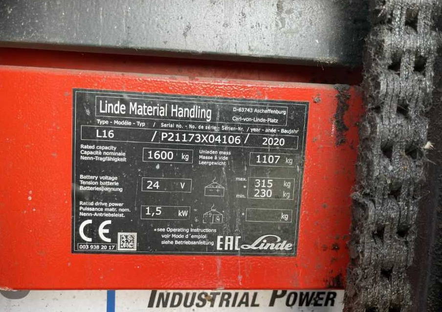 Linde L16 - Stacker: foto 4 Linde L16 - Stacker: foto 4