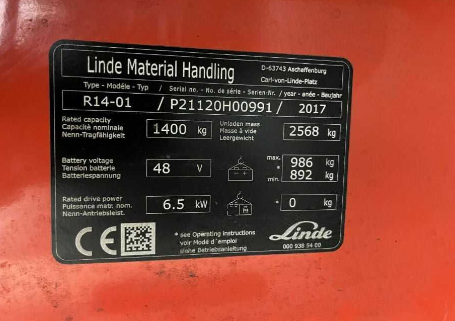Linde R14-01 - Empilhador retráctil: foto 5 Linde R14-01 - Empilhador retráctil: foto 5