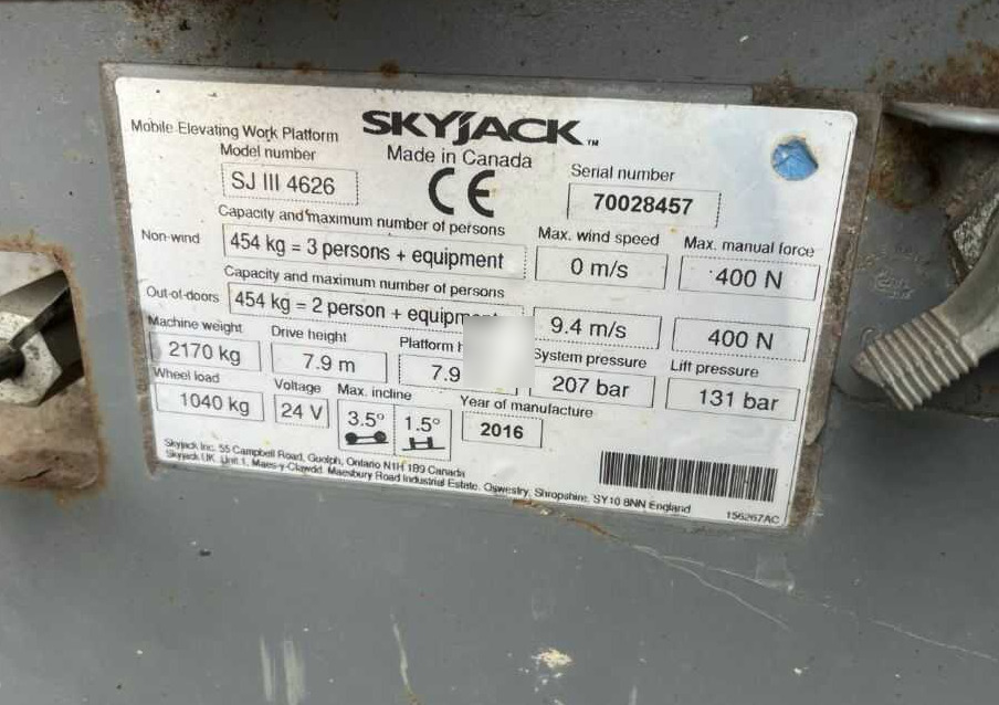 Skyjack SJ III 4626 - Plataforma de Tijera/ Plataforma de tesoura: foto 4 Skyjack SJ III 4626 - Plataforma de Tijera/ Plataforma de tesoura: foto 4