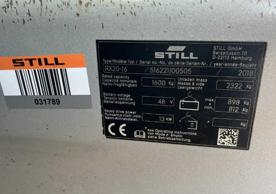 Still RX20-16 - Empilhadeira elétrica: foto 4 Still RX20-16 - Empilhadeira elétrica: foto 4