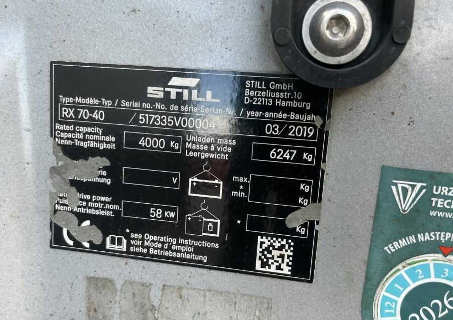 Still RX70-40T - Empilhadeira a gás: foto 4 Still RX70-40T - Empilhadeira a gás: foto 4