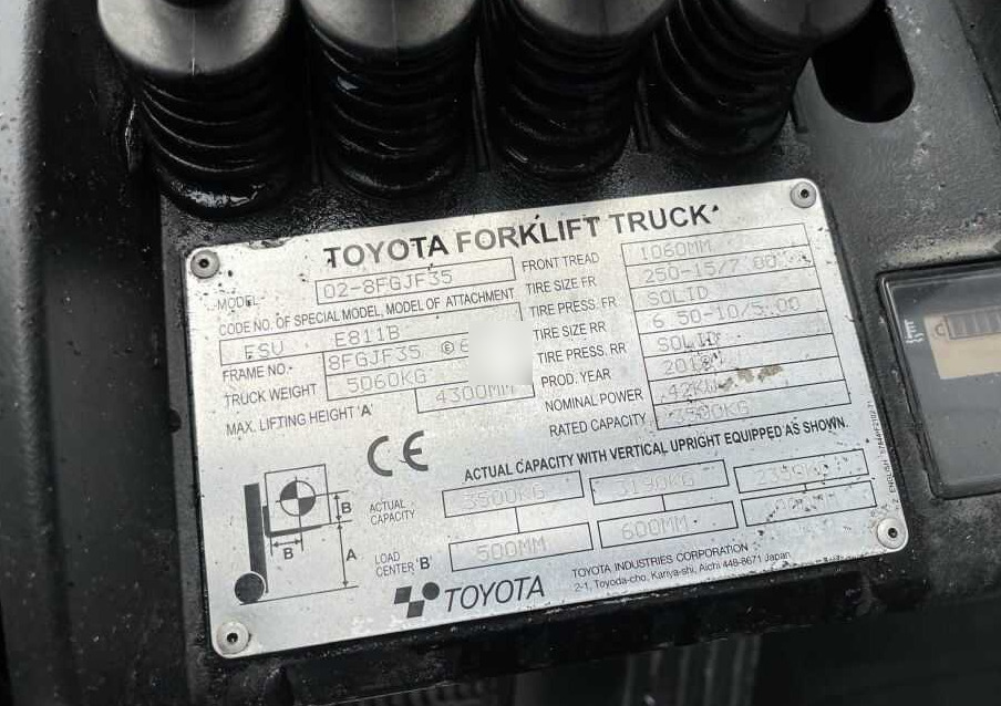 Toyota 8FGJF35 - Empilhadeira a gás: foto 5 Toyota 8FGJF35 - Empilhadeira a gás: foto 5