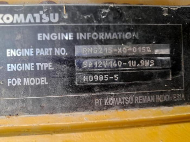 Motor Komatsu SA12V140 - WA800 - HD785 - HD985 - D475 engine -: foto 5
