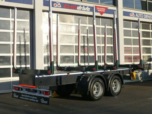 Reboque transporte de madeira nuevo Ebert KHZA 18 Tandem-Kurzholz-Anhänger NEU: foto 7