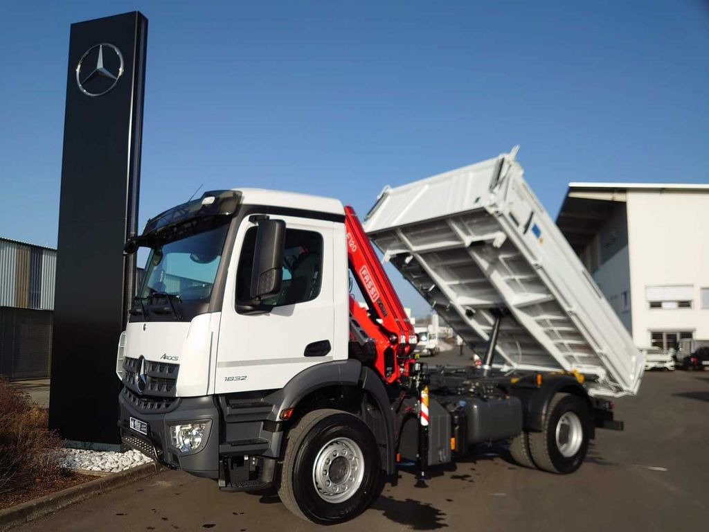 Mercedes-Benz Arocs 1832 KK 4x2 Kipper+Kran Fassi F120+Funk - Caminhão basculante, Caminhão grua: foto 1 Mercedes-Benz Arocs 1832 KK 4x2 Kipper+Kran Fassi F120+Funk - Caminhão basculante, Caminhão grua: foto 1