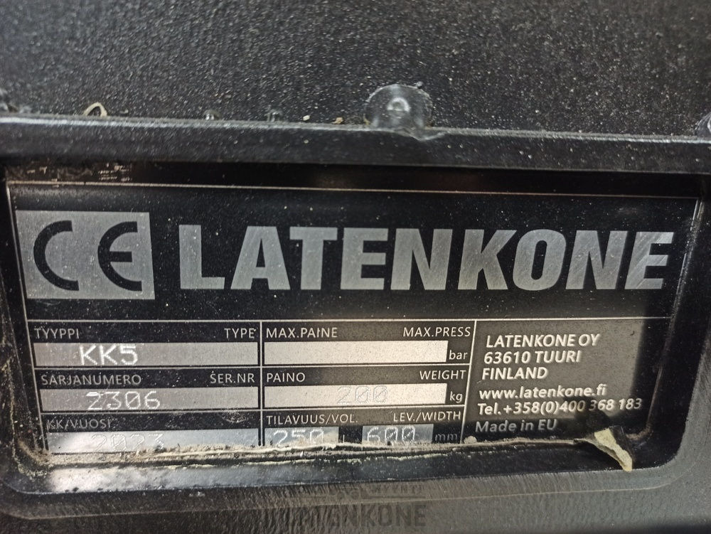 Balde de Máquina de construção Laten Kuokkakauha 600mm S45 kynsillä: foto 9